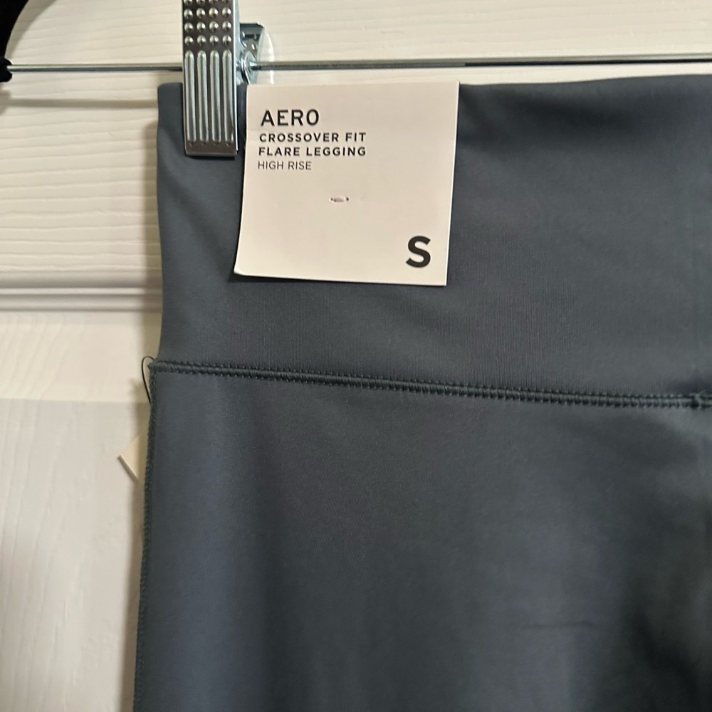 NWT Aeropostale blueish gray HighRise Crossover Fit-Flare Leggings Women’s Sz S - Picture 5 of 6
